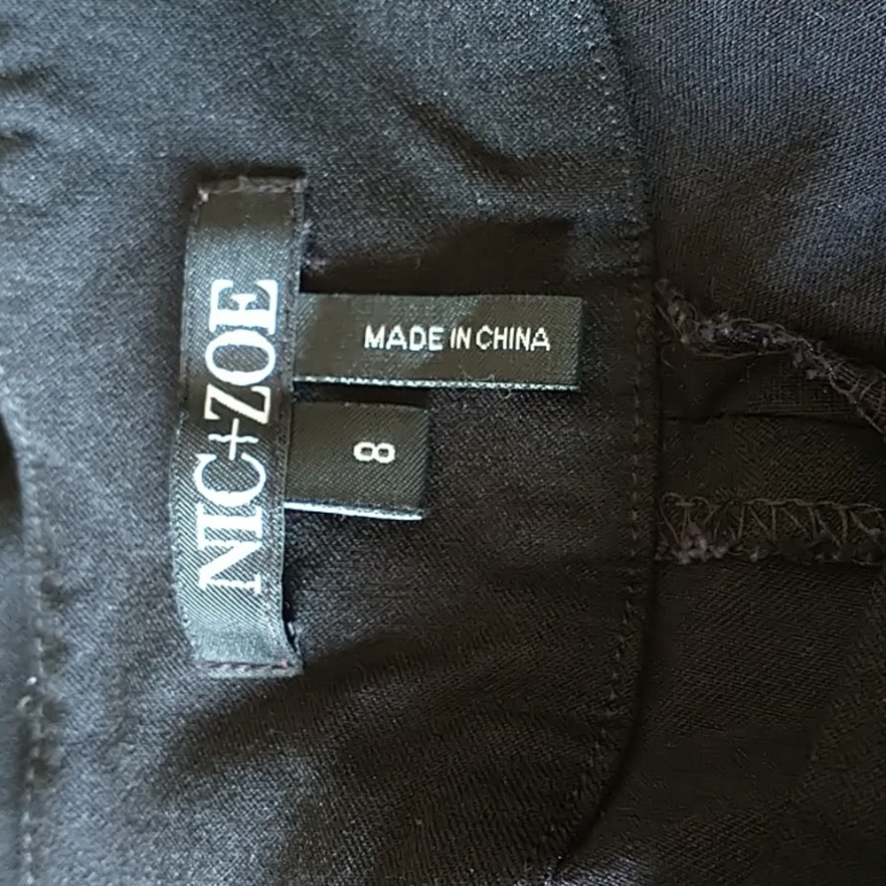NIC+ZOE Straight Leg Pants - Black - Picture 4 of 4